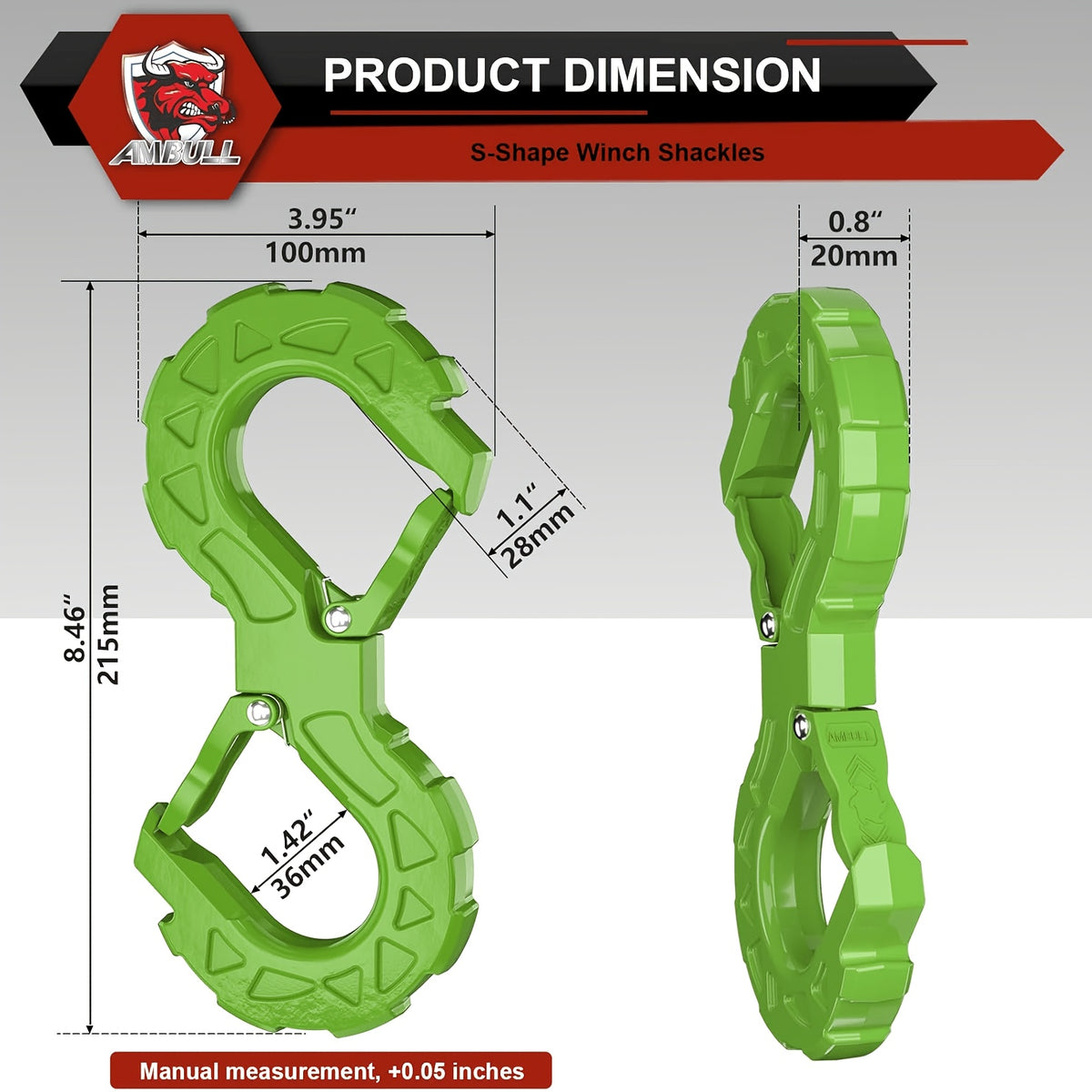 1pc 3/8-inch Trailer Hitch, Off-road Recovery Winch Hook, 35, 000-pound Capacity Trailer Shackle, G80-grade Heavy-duty One-piece Winch Quick-release Shackle, Suitable For RVs, Off-road Vehicles, And Passenger Cars; Available In Red, Black, And Green