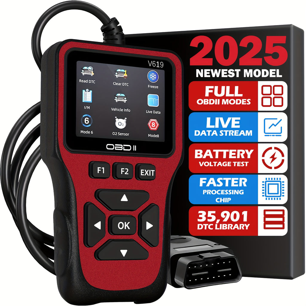 OBD2 Scanner Diagnostic Tool, Check Engine Code Reader OBD2 Scanner with Reset, Mode 6, Mode 8 & I/M Readiness, Auto Check Engine Light Car Diagnostic Scan Tool for All OBDII Car Since 1996