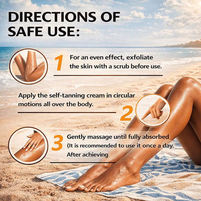 Tanning Lotion 3000X Coconut & Olive Extract Indoor Tanning Accelerator – Deep Bronze Glow Skin-Smoothing Sunless Tanner Keeps Skin Soft & Moisturized 100ml