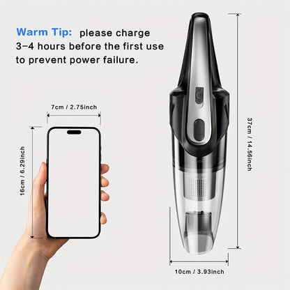 Car Vacuum Cleaner, 6000PA Super Strong Suction Handheld Vacuum, 2000mAh Large Capacity, Low Noise, Comes with Five Matching Accessories, for Car Interiors, Home, and Pet Cleaning, Pink Girly Car Accessories Gift for Women