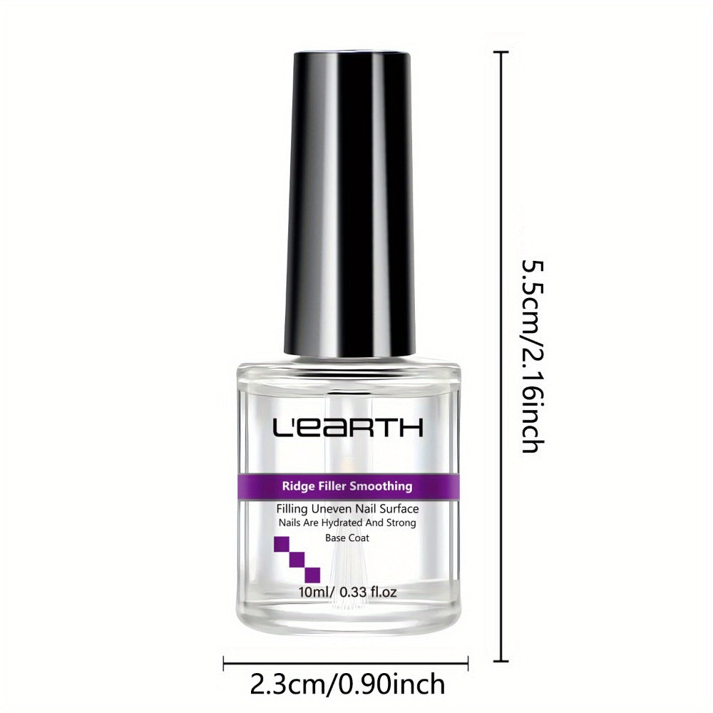 Nail Strengthening Polish 10ml Glycerin & Hyaluronic Acid Formaldehyde-Free — Hardener Treatment for Thin Brittle Weak Nails Fast Results, Light Beige Sheer Base Coat for Fingernails Toenails Women