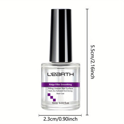 Nail Strengthening Polish 10ml Glycerin & Hyaluronic Acid Formaldehyde-Free — Hardener Treatment for Thin Brittle Weak Nails Fast Results, Light Beige Sheer Base Coat for Fingernails Toenails Women