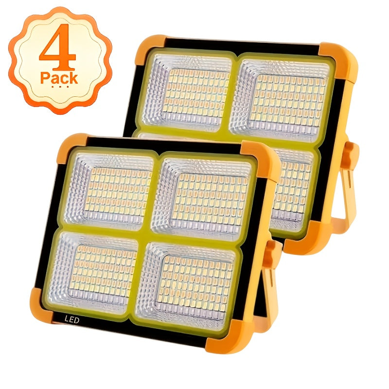 Magnetic Solar Work Light with Hook – 6500 Lumen LED Camping Light, Adjustable Brightness, Solar & USB-C Dual Charging, 6 Modes, Portable Hanging Lamp for Camping, Hiking, Garage & Emergency, 1/2/4/6/10 Pack