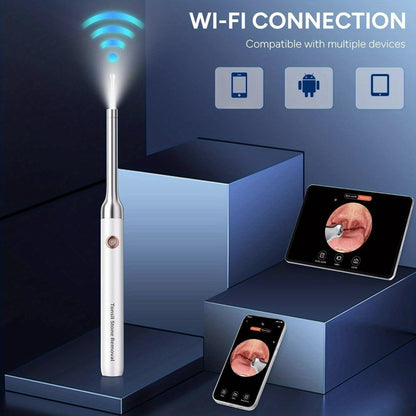 Visual Tonsil Stone Remover with 1080P HD Camera – 6 LED Lights, 5 Stainless Steel Heads, Bad Breath Prevention, iOS & Android Compatible, At-Home Tonsil Care Kit