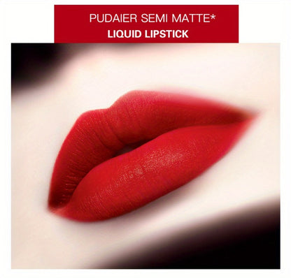 Matte Liquid Lipstick Velvet Finish 24H Waterproof Anti-Smudge – High Pigment Cup-Proof Long-Lasting Lip Glaze 20+ Bold Shades for All Skin Tones Women Pudaier