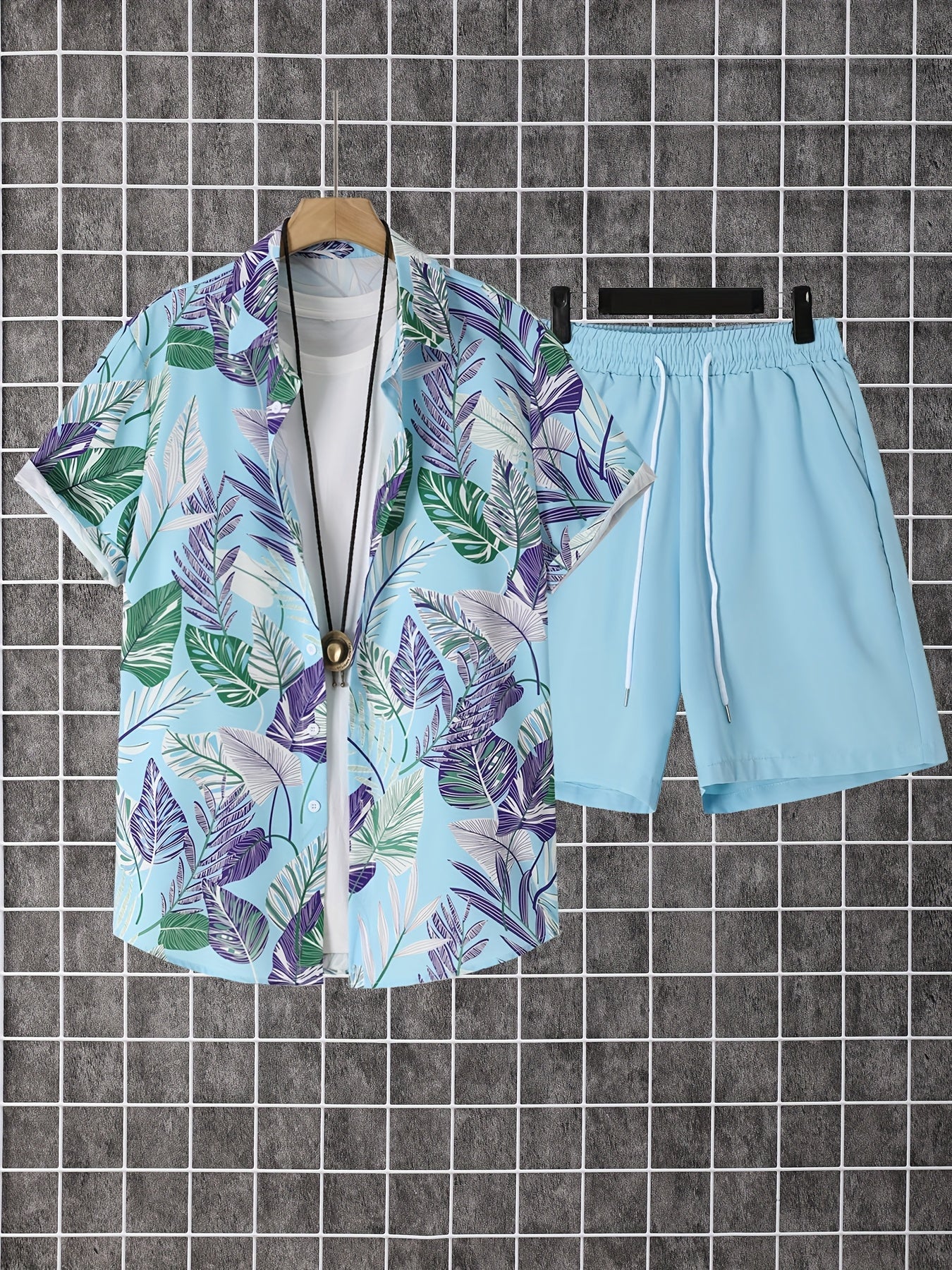 Men's Shirt and Shorts Set - Coordinated Summer Urban Edition
