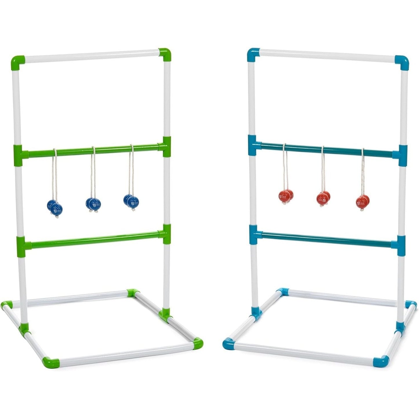 Premium PVC Ladder Toss Game Set with Bolos & Carrying Case – Heavy Duty 2.5mm PVC, Real Golf Ball Bolos, 38.5" Tall – Outdoor Lawn Game for Tailgate, BBQ, Beach & Camping