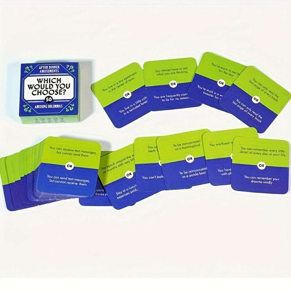 How Well Do You Know Me Card Game – 50 Questions Conversation Starter for Family & Friends, Portable After Dinner Party Game for Camping, Holidays & Game Night
