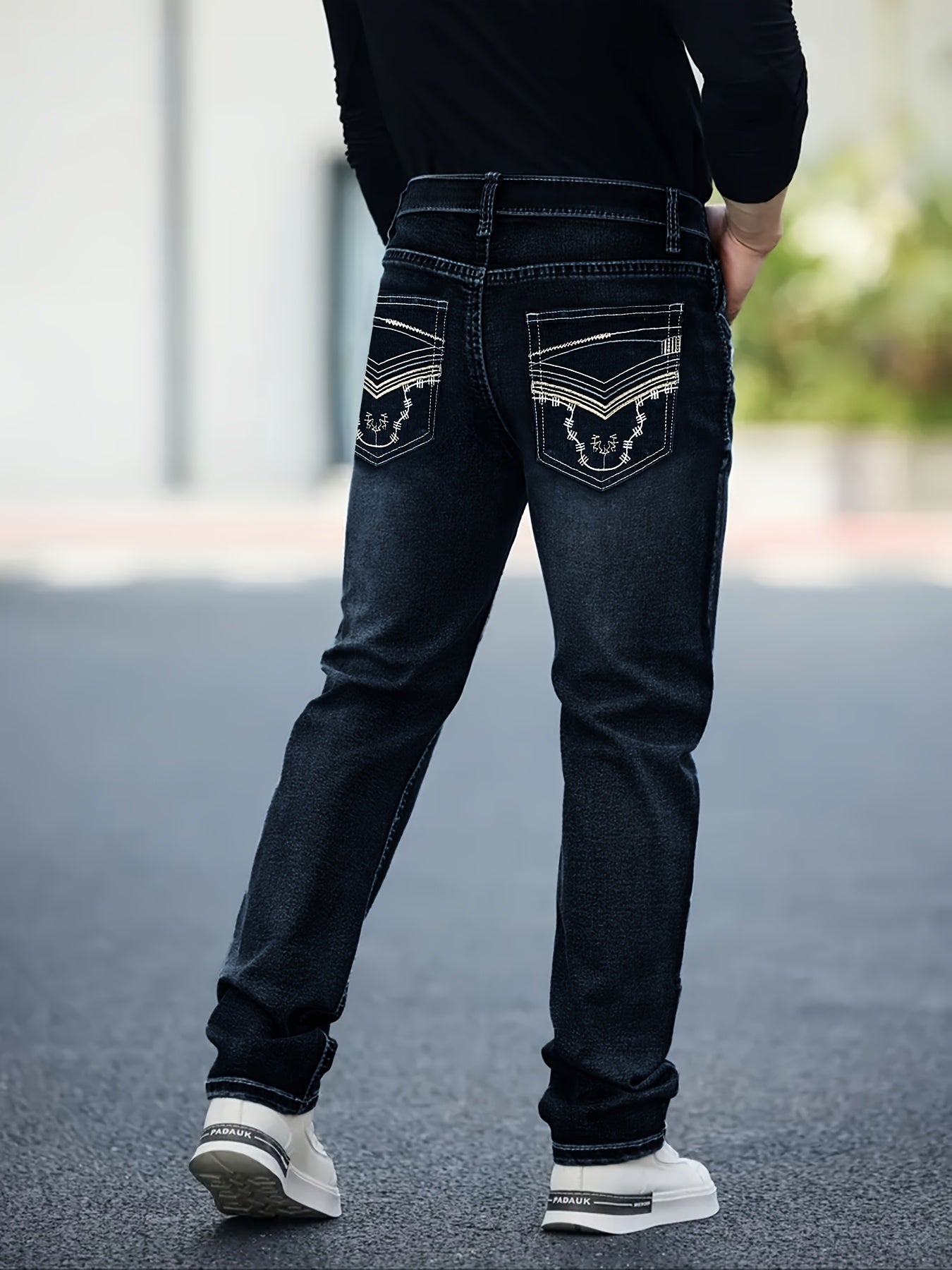 Men's Slim Fit Jeans - Classic Wash Clean Finish Travel 172325