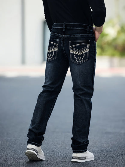 Men's Slim Fit Jeans - Classic Wash Clean Finish Travel 172325