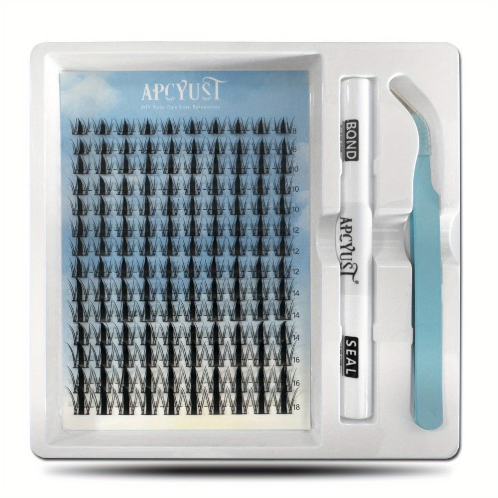 Spiky Wet-Look Fairy Lash Clusters Kit — Manga Anime C Curl Individual Spike Eyelash Extensions 8mm-18mm Mixed Length, Wispy Volume DIY False Lashes for Fantasy Glam & Editorial Looks
