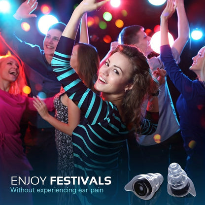 High Fidelity Earplugs for Concerts Musicians 24dB Noise Reduction – Advanced Filter Technology Ear Protection for Music Festivals, DJs, Nightclub, Drummers, Professional Work and Industrial Use