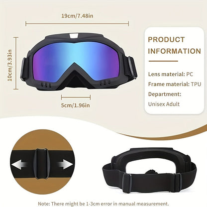 Ski Goggles 2-Pack Unisex UV400 Anti-Fog TPU Frame Adjustable Elastic Strap Snow Goggles for Skiing Snowboarding Ice Hockey Alpine Skiing – Fits All Face Shapes