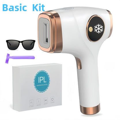 IPL Hair Removal Device Sapphire Ice Cooling Painless 999900 Flashes 9 Modes – At-Home Permanent Hair Reduction for Women Men Face Body Bikini Underarms Legs