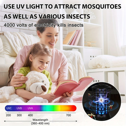 Indoor Bug Zapper Electric – Powerful Mosquito Killer & Fly Zapper with Bug Collector Tray, Easy Clean, Silent Operation, Plug-In Insect Trap for Bedroom, Kitchen, Office & Home Use