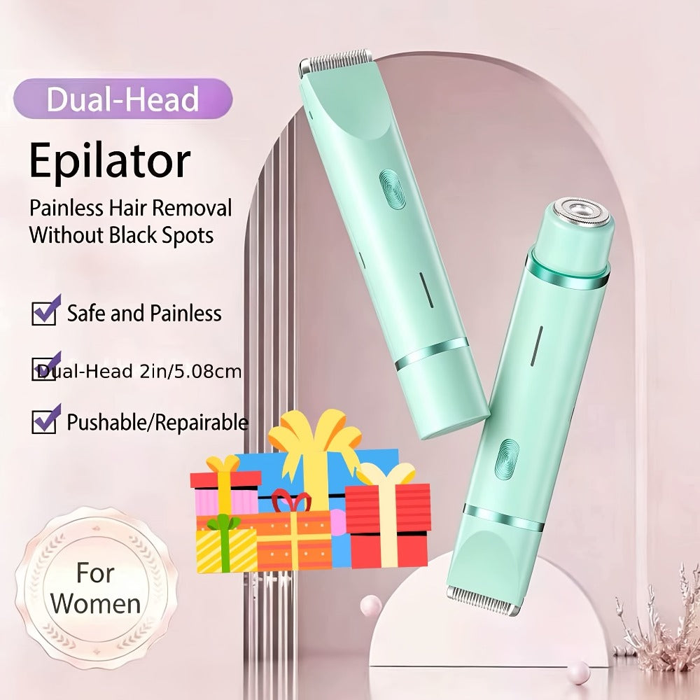 Electric Shaver for Women 4-in-1 Rechargeable Grooming Kit – Painless Hair Remover Eyebrow Trimmer Nose Hair Bikini Trimmer, Portable Body Hair Removal Face Legs Underarms, Beauty Gift for Her