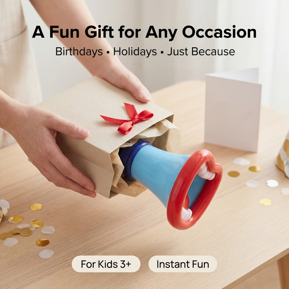 Voice Changer Megaphone Toy for Kids – Funny Big Mouth Handheld Megaphone with Multi Sound Effects, Novelty Prank Toy for Birthday Party, Christmas Gift, Interactive Game Prop