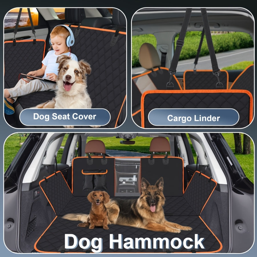 Heavy-duty Dog Car Seat Cover - Wear-resistant and Non-slip Backseat Protector - Easy-to-clean Nylon Pet Seat Cover for SUVs, Sedans, and Trucks - Scratch-resistant and Spill-proof Interior Protection, Specially Designed for Dogs