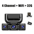 [FOXGOD] 360° Dash Cam for Car | 4 Channel Recording, Night Vision, 3.16" IPS Screen with WiFi, G-Sensor, Parking Mode, Video Capture, Free 32GB Card, The Best Gift to Give to A Friend