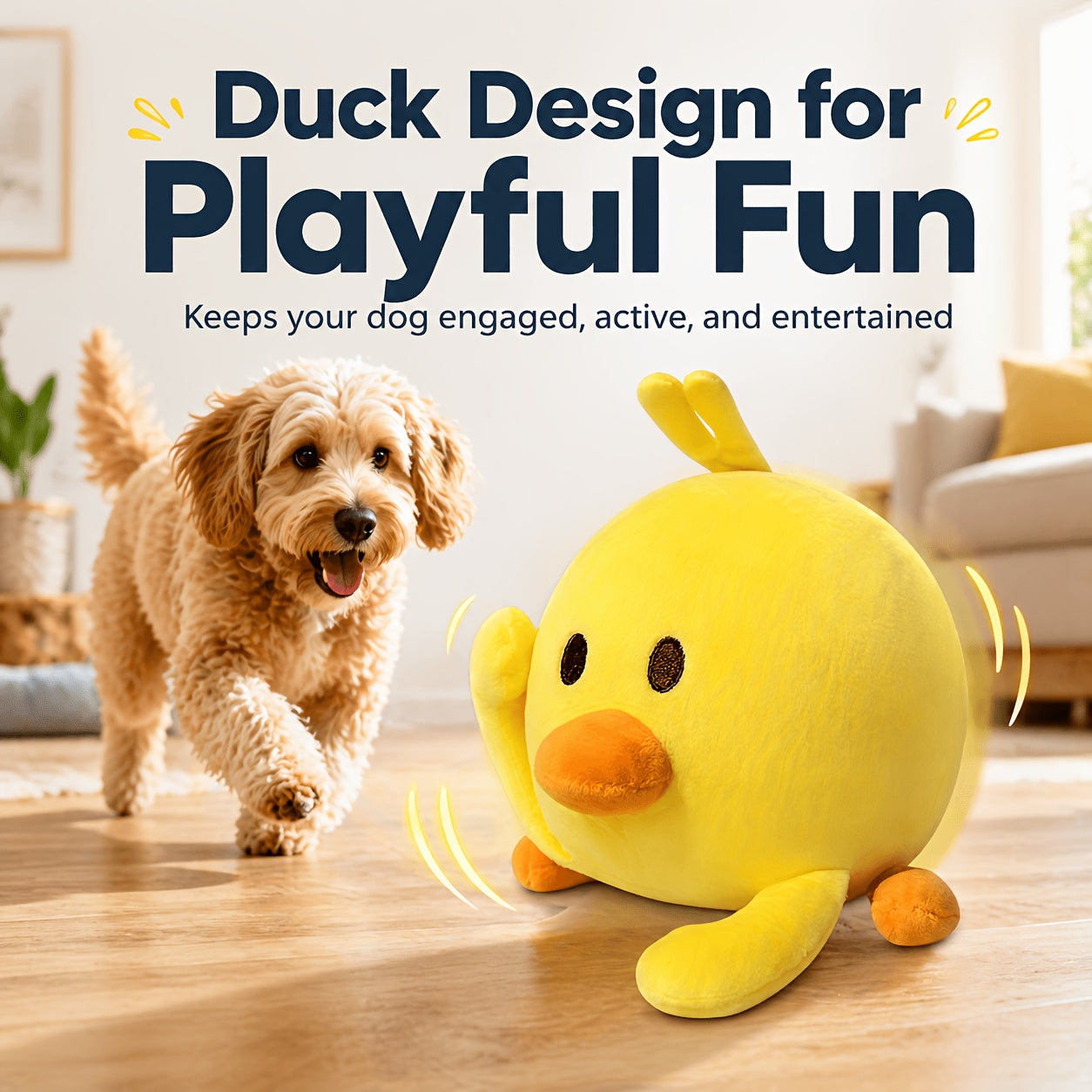 Electronic Bouncing Dog Toy with Animal Sound - USB Rechargeable Interactive Rolling Ball, Voice Recording & Music Mode, Washable Motion Sensor Toy for Small Medium Dogs & Puppies