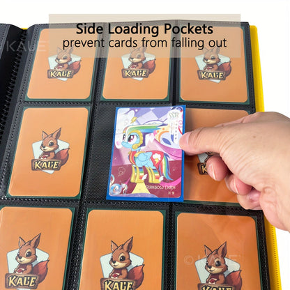 Pokemon Card Binder 360 Pocket 9-Pocket Side Loading – Durable PP Trading Card Album for MTG YuGiOh Sports Cards TCG, Double-Sided Pages, 7 Colors Green White Red Black Purple Blue Yellow