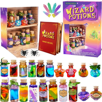 DIY Magic Potion Making Kit for Kids – Wizard Potion Bottles Craft Set Fantasy Arts & Crafts for Girls Boys Ages 6+ Halloween Christmas Birthday Gift Party Activity