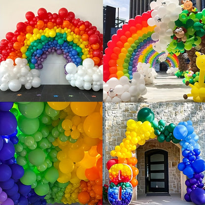 Balloon Arch Kit 422 Pcs Rainbow Matte Latex Balloons in 4 Sizes 5" 10" 12" 18" – DIY Balloon Garland for Birthday Baby Shower Wedding Bridal Shower Graduation & Holiday Party Decorations