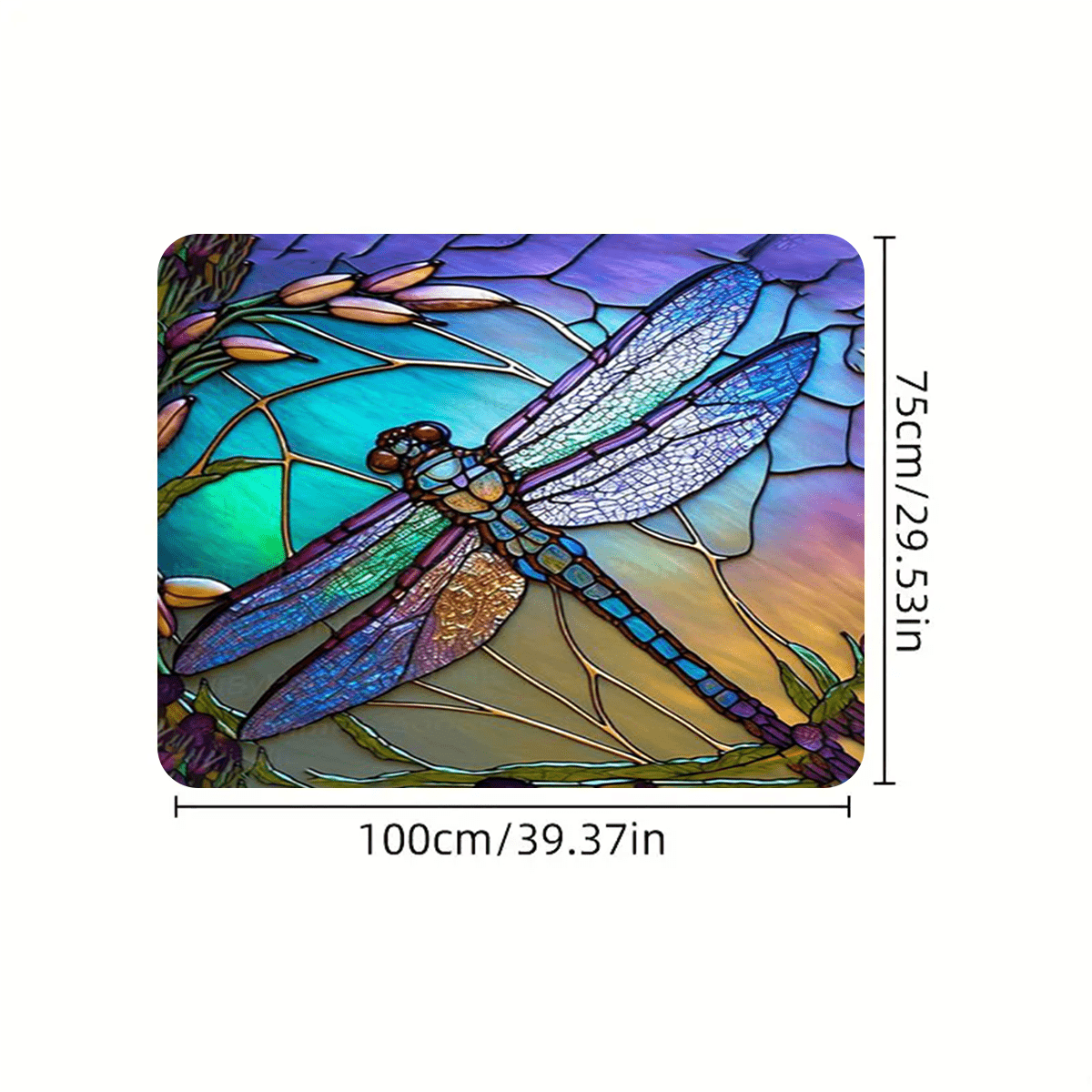 Anti-Slip Rubber Cargo Liner for SUV & Sedan - Dragonfly Floral Design Trunk Floor Mat | Heat Resistant Non-Slip Car Cargo Pad