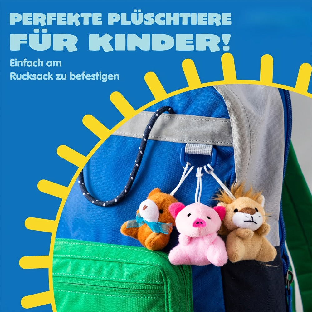 36 Pack Mini Stuffed Animals Bulk — 3 Inch Animal Plush Toys with Keychain 36 Unique Designs, Party Favors for Kids Birthday Carnival Prizes Pinata Fillers Goody Bag Stuffers Classroom Rewards