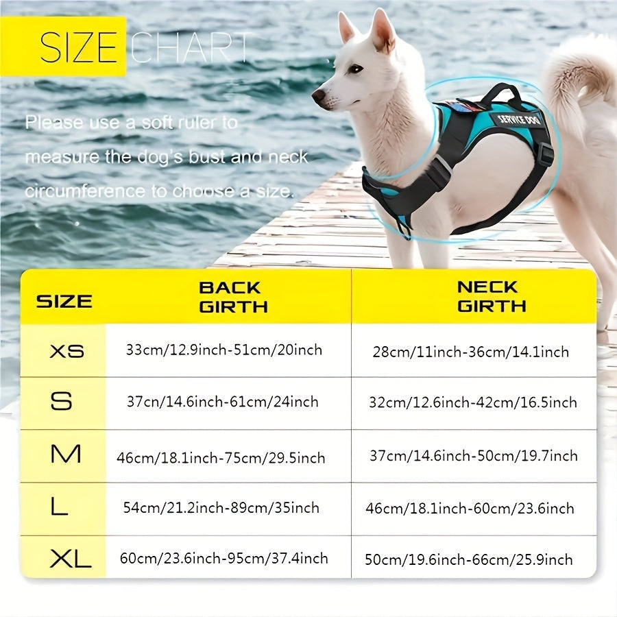 Reflective Dog Harness Vest with Handle Adjustable No-Pull Pet Vest for Walking Running & Training - Easy Control for Small Medium Large Dogs XS S M L XL Multiple Colors