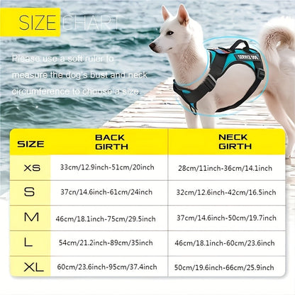 Reflective Dog Harness Vest with Handle Adjustable No-Pull Pet Vest for Walking Running & Training - Easy Control for Small Medium Large Dogs XS S M L XL Multiple Colors