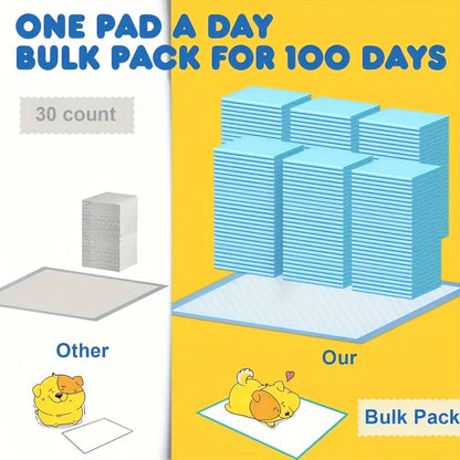 Bulk Pet Pee Pads 50 to 400-Count – Super Absorbent Leak-Proof Disposable Training Pads 23.6"x23.6" | For Dogs, Puppies, Cats & Rabbits | Extra Thick Option Available | Multi-Pet Household Value Pack