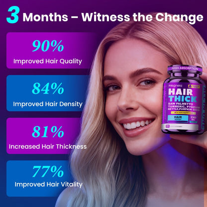 Hair Loss Supplement for Women 90 Capsules – Biotin, Collagen, Keratin, Saw Palmetto & Curcumin Multivitamin Formula for Hair Growth, Skin Radiance & Nail Strength – Gut-Friendly 1-Month Supply