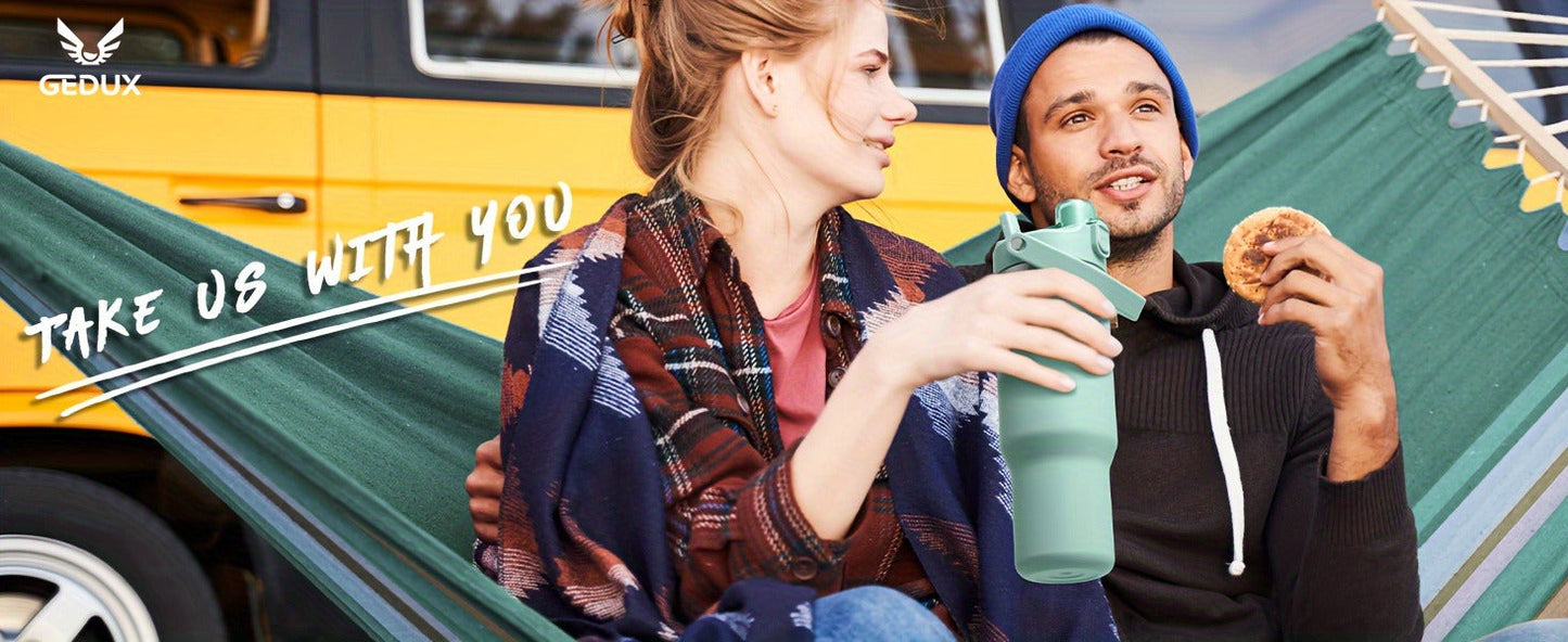 Stainless Steel Tumbler with Handle and Straw Vacuum Insulated Water Bottle 2-in-1 Lid Chug Lid Straw Lid Silicone Boot Matte Finish Gift for Women Men Christmas