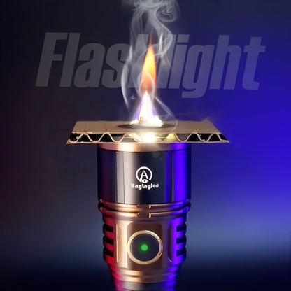 Zoomable LED Flashlight 4500LM, Aluminum Alloy Torch Fresnel Lens Adjustable Beam, 21700 3000mAh Rechargeable Battery, Fire Starting, Long Runtime for Camping Fishing Survival Night Cycling Power Outage