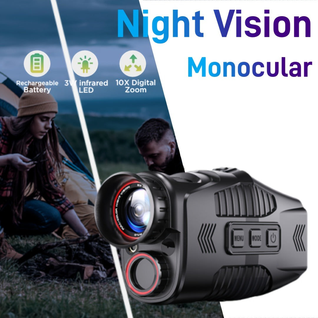 Night Vision Monocular with 850nm IR Illuminator, 5X Digital Zoom 2.5K FHD Camera 1.54" Display, Infrared Night Vision Scope for Hunting Camping Wildlife Surveillance, 2000mAh Battery 6Hr Runtime