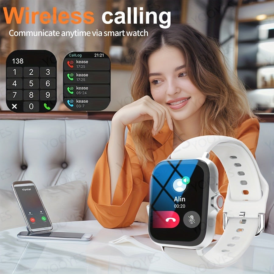 Smart Watch with Answer & Make Calls for Women Men – 100+ Sports Modes, Fitness Activity Tracker, Heart Rate Monitor, Pedometer, Compatible with Android & iPhone, Perfect Gift