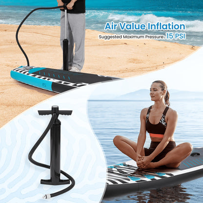 14ft Inflatable Racing Paddle Board SUP with Pump Adjustable Paddle & Backpack – 3D Non-Slip EVA Deck Ultra-Lightweight 23lbs Touring Stand Up Paddleboard for Youth Adults