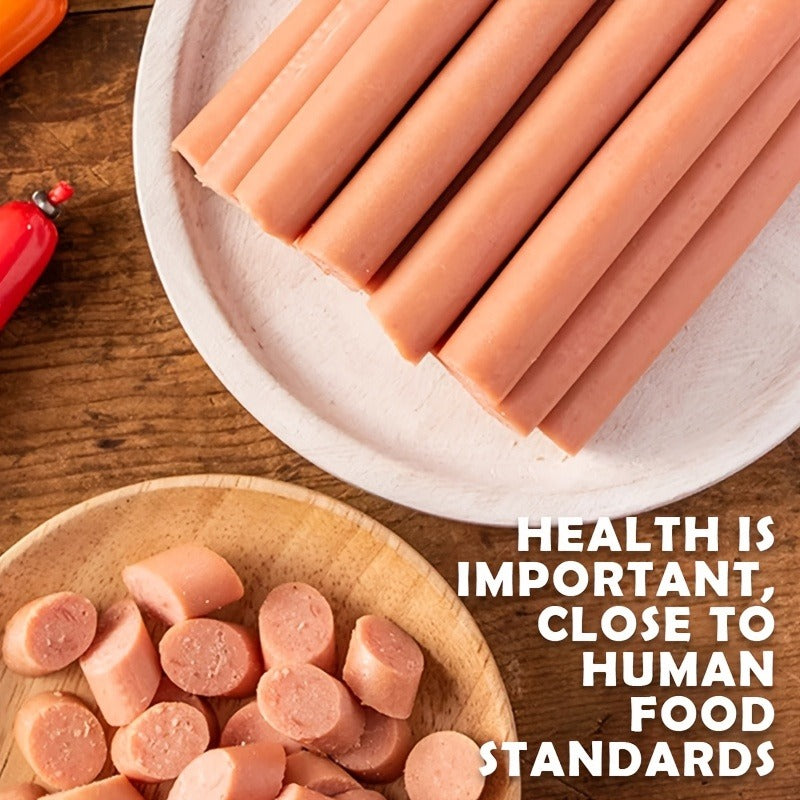 Grain-Free Dog Sausage Treats – Chicken Flavor Ham Sticks, Soft & Easy-Digest Dental Chew Snacks for Puppies & Adult Dogs, No Additives, All Breeds (16-Pack or 32-Pack)