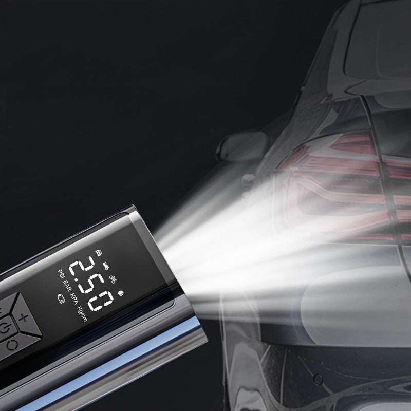 Portable Tire Inflator 150PSI | Digital Gauge LED Light USB Charging