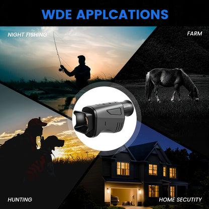 Night Vision Monocular 10x40 IR – 16x Digital Zoom, 32GB Card