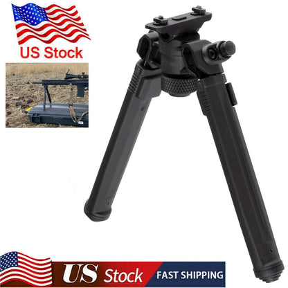 M-LOK Bipod Lightweight Aluminum Alloy Foldable Adjustable Rifle Bipod for Hunting Shooting AR15 M4 Tactical Rifle Non-Slip Rubber Feet Quick Release Black Flat Dark Earth