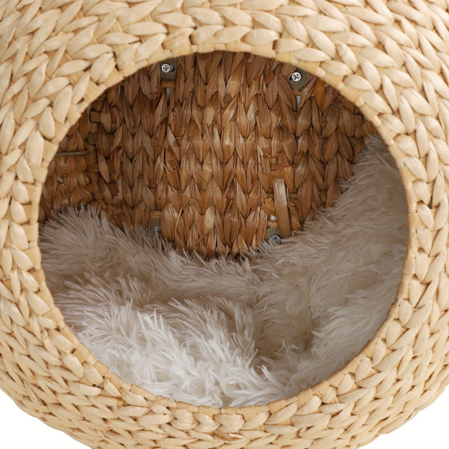Cat Wall Furniture Wall Mounted Cat Condo – Natural Wood Cat Wall Shelf with Washable Cushion, Space-Saving Indoor Cat Perch for Cats & Kittens, Modern Home Decor Cat Climbing Shelf