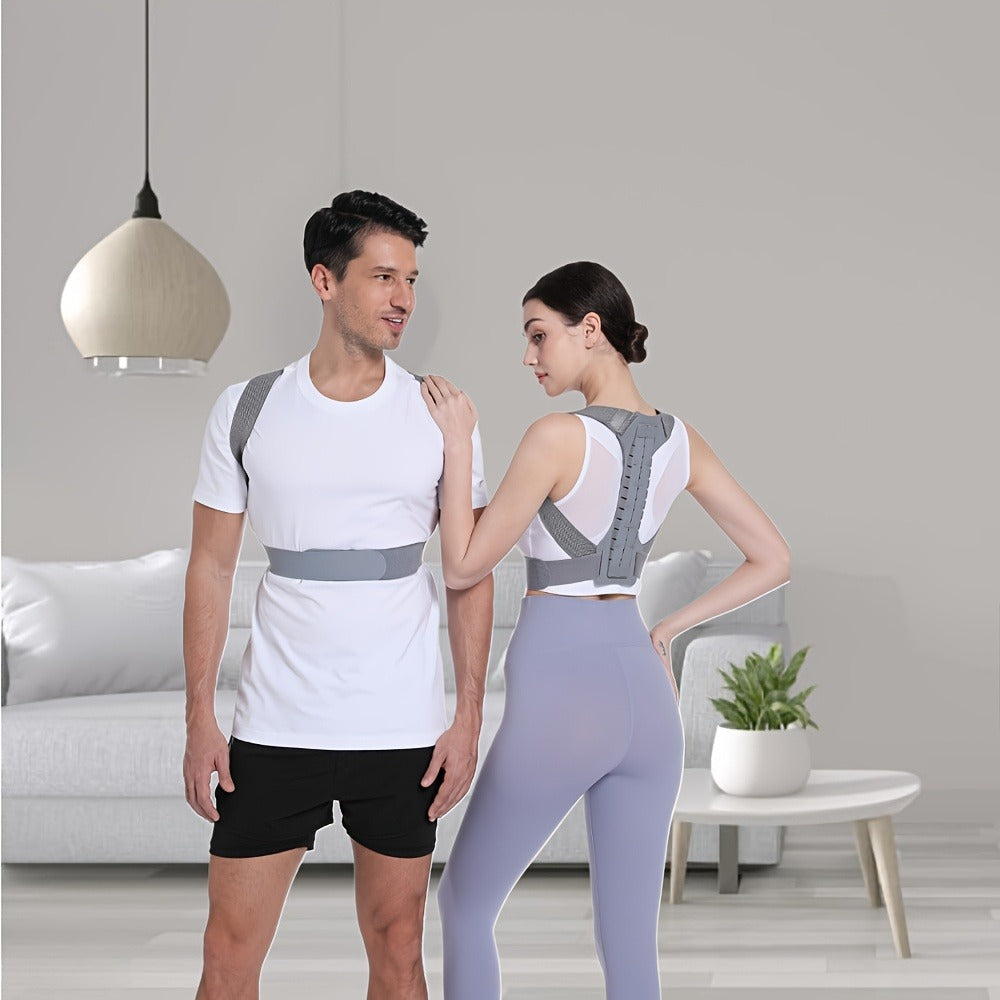 Posture Corrector for Men & Women - Adjustable Back Brace Shoulder Support Hunchback Corrector for Improved Posture, Comfort Fit Unisex Design, Sizes S M L XL - Back Pain Relief Office & Daily Wear