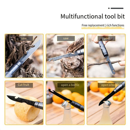 7-in-1 Tactical Hiking Staff – Adjustable Aluminum Alloy Mountaineering Stick with Compass, Fire Starter, Saw, Screwdriver & Pliers – Multi-Tool Walking Pole for Hiking, Climbing & Camping