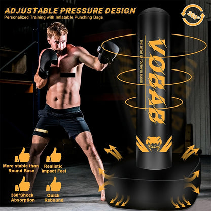70-Inch Freestanding Punching Bag with Stand for Adults – MMA, Muay Thai, Karate & Boxing Training, Men & Women