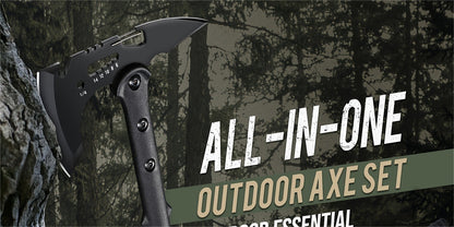 Tactical Tomahawk Axe 2-Pack – Camping Hatchet with Spike, Hammer, Bottle Opener, Hex Wrench & Sheath | Survival Axe for Hiking Trekking Bushcraft