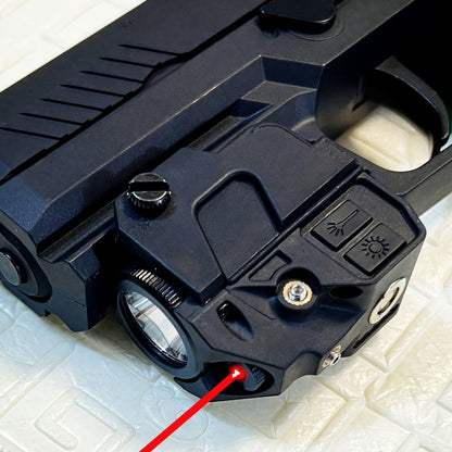 Tactical Green Laser Sight with LED Flashlight Combo - USB Rechargeable, Picatinny Rail Mount, Ambidextrous for Pistols, Rifles & Airguns