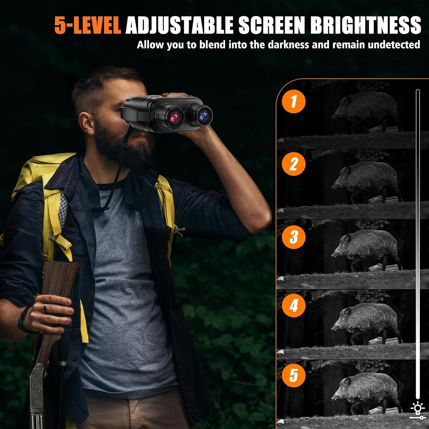 Night Vision Binoculars for Adults 4K Digital - 1080P HD Infrared Night Vision Goggles with 2.8" Screen, 10x Zoom, 7-Level 850nm IR Illuminator, 2000mAh Rechargeable Battery for Hunting Camping Boating Wildlife Observation, Gift for Men
