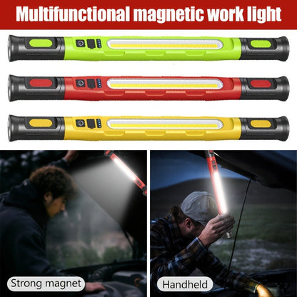 Mechanic Work Light with Magnetic Base & Hook – LED Engine Compartment Light with Red & Blue Warning Lights | Durable Work Site Lighting for Automotive Repair, Garage & Workshop